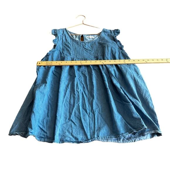 Maurices Denim Chambray Ruffle Sleeve Top - Size 2X - Picture 2 of 5